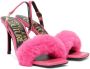 Versace Jeans Couture Pink Fur Emily Heeled Sandals - Thumbnail 4