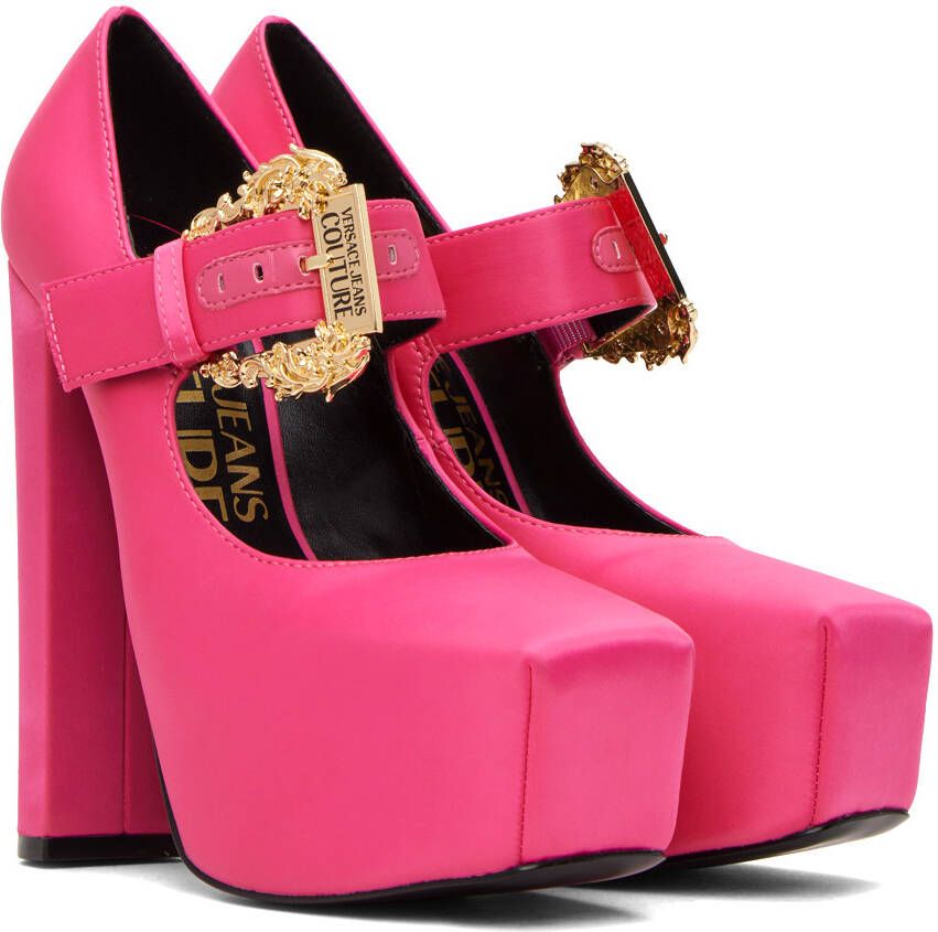Versace Jeans Couture Pink Hurley Platform Heels