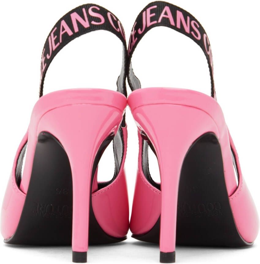 Versace Jeans Couture Pink Scarlett Slingback Heels