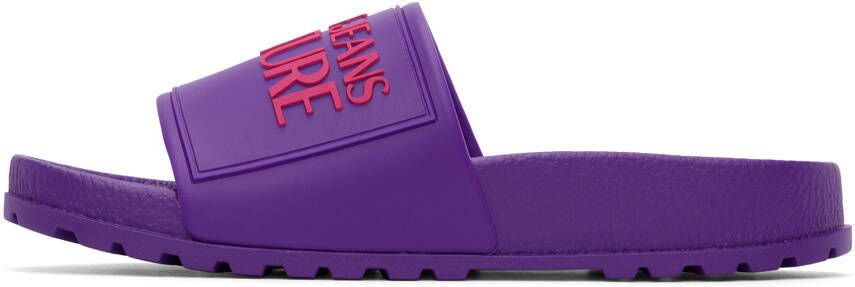 Versace Jeans Couture Purple Fondo Slides