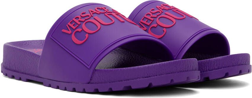 Versace Jeans Couture Purple Fondo Slides