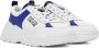 Versace Jeans Couture White & Blue Speedtrack Sneakers - Thumbnail 4