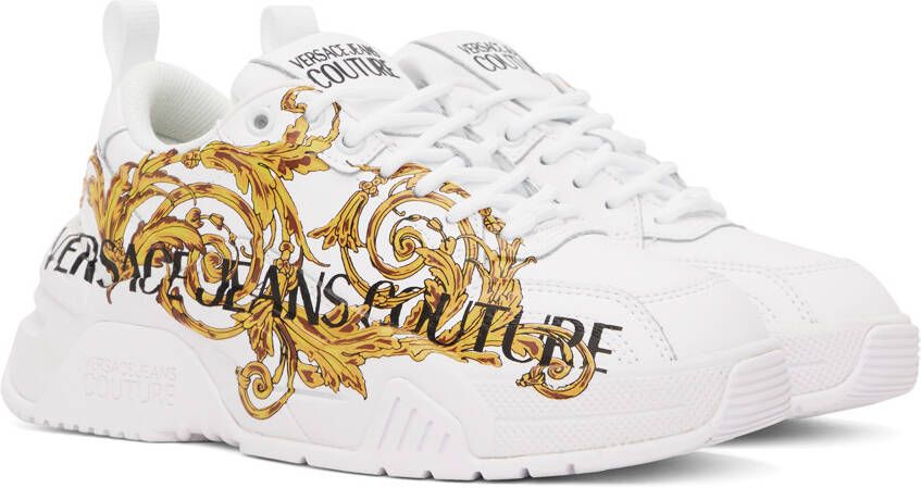 Versace Jeans Couture White & Gold Stargaze Sneakers
