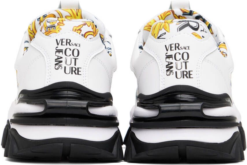 Versace Jeans Couture White & Gold Trail Trek Sneakers