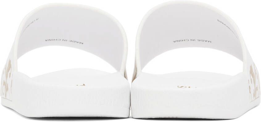Versace Jeans Couture White Logo Couture Slides