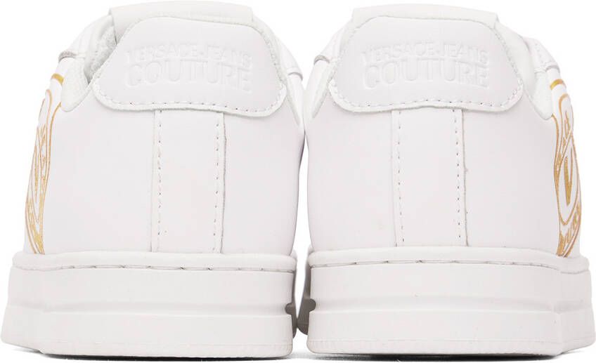 Versace Jeans Couture White V-Emblem Court 88 Sneakers