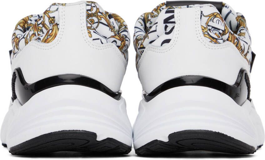 Versace Jeans Couture White Wave Logo Couture Sneakers