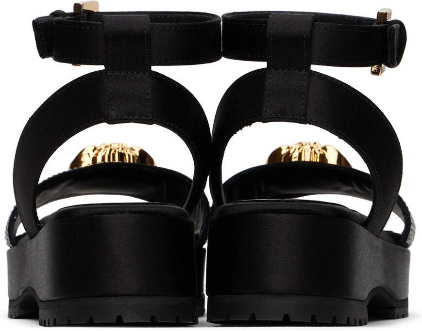 Versace Kids Black Medusa Sandals