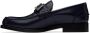 Versace Navy 'La Greca' Plaque Loafer - Thumbnail 3