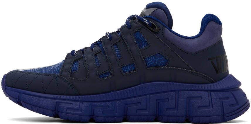 Versace Navy Trigreca Sneakers