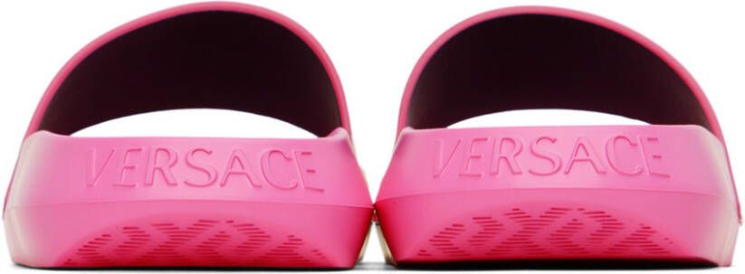 Versace Pink Allover Slides