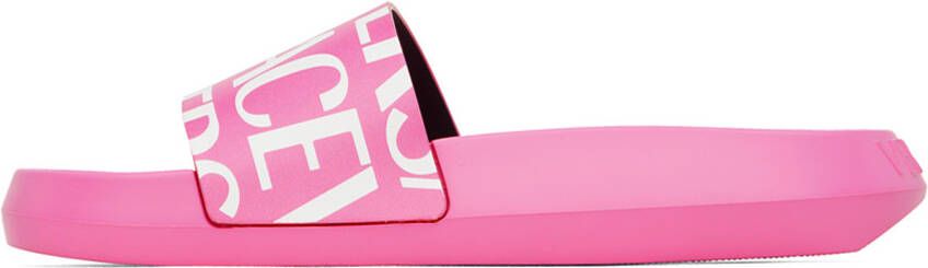Versace Pink Allover Slides
