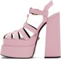 Versace Pink 'La Medusa' Platform Mary Jane Heels - Thumbnail 3