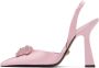 Versace Pink 'La Medusa' Slingback Heels - Thumbnail 3