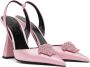 Versace Pink 'La Medusa' Slingback Heels - Thumbnail 4