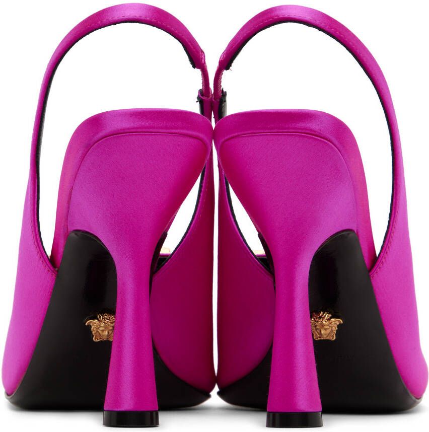 Versace Pink Medusa Biggie Heeled Sandals