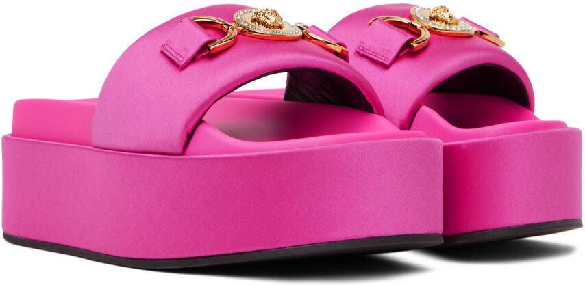 Versace Pink Medusa Biggie Platform Sandals