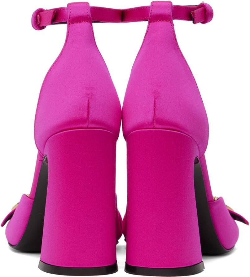 Versace Pink Medusa Heeled Sandals