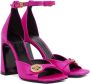 Versace Pink Medusa Heeled Sandals - Thumbnail 4