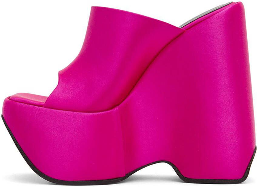 Versace Pink Triplatform Mules