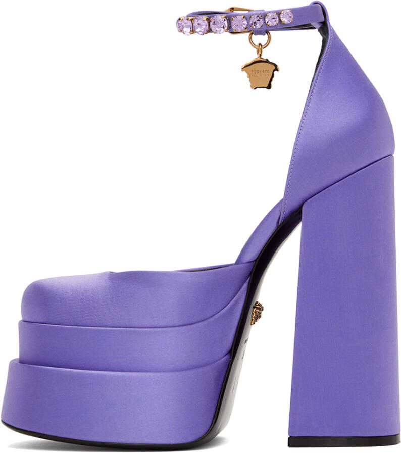 Versace Purple Medusa Aevitas Heels