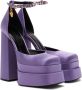 Versace Purple Medusa Aevitas Platform Heels - Thumbnail 4