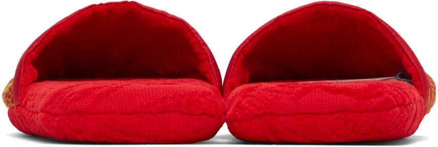 Versace Red Medusa Amplified Slippers