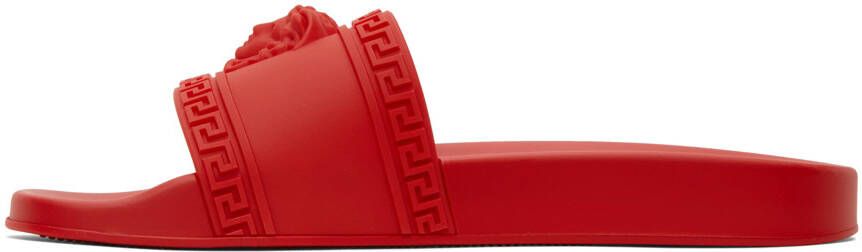 Versace Red Palazzo Pool Slides