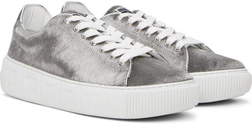 Versace Silver Greca Sneakers