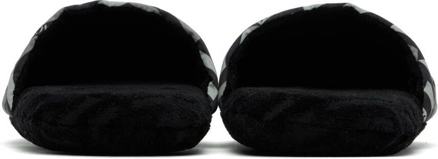 Versace Underwear Black 'La Greca' Slippers