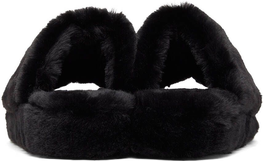 Versace Underwear Black Medusa Slippers