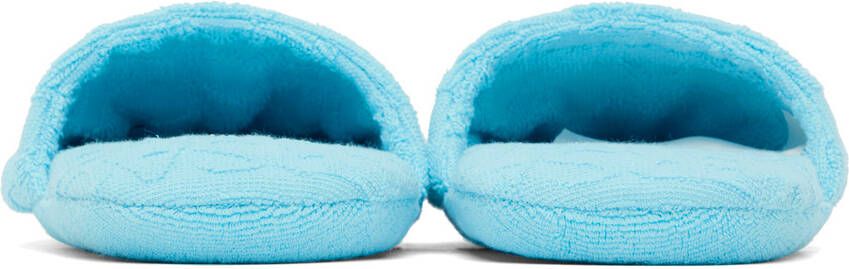 Versace Underwear Blue Polka Dot Slippers