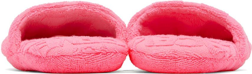 Versace Underwear Pink Polka Dot Slippers