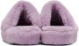 Versace Underwear Purple Faux-Fur 'La Medusa' Slippers - Thumbnail 2