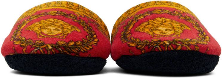 Versace Underwear Red Baroque Slippers