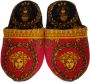 Versace Underwear Red Baroque Slippers - Thumbnail 5