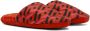 Versace Underwear Red Greca Slippers - Thumbnail 4