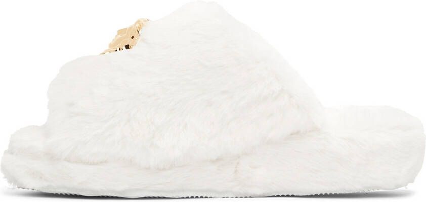 Versace Underwear White 'La Medusa' Slippers