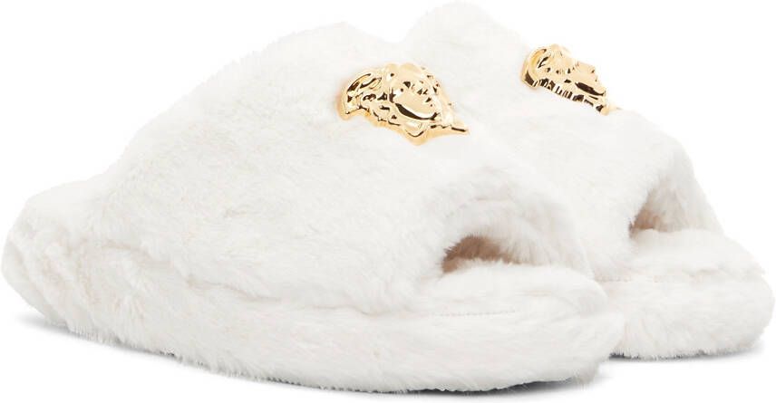 Versace Underwear White 'La Medusa' Slippers