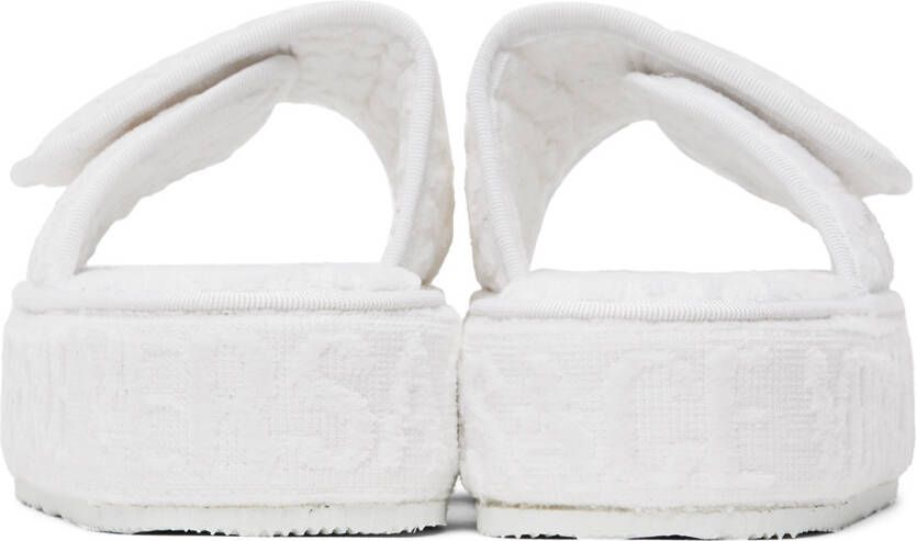Versace Underwear White Medusa Slippers
