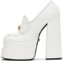 Versace White Aevitas Platform Loafers - Thumbnail 3