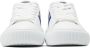 Versace White & Blue Greca Low-Top Sneakers - Thumbnail 2