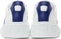 Versace White & Blue Greca Low-Top Sneakers - Thumbnail 4