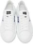 Versace White & Blue Greca Low-Top Sneakers - Thumbnail 5
