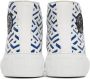 Versace White & Blue Greca Sneakers - Thumbnail 2