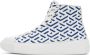 Versace White & Blue Greca Sneakers - Thumbnail 3