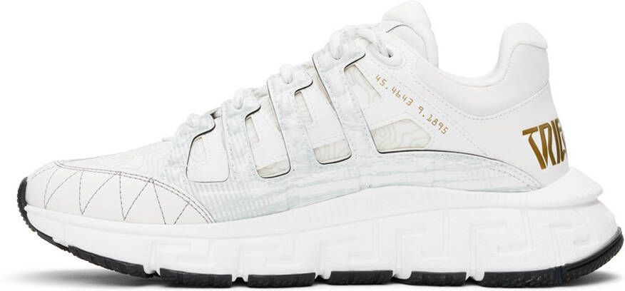 Versace White & Gold Trigreca Sneakers