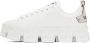 Versace White & Silver 'Greca' Sneakers - Thumbnail 3