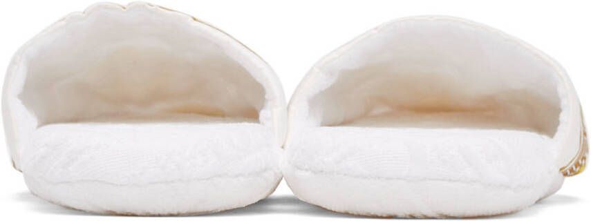 Versace White Medusa Amplified Slippers