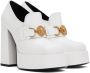 Versace White Medusa Platform Heels - Thumbnail 4